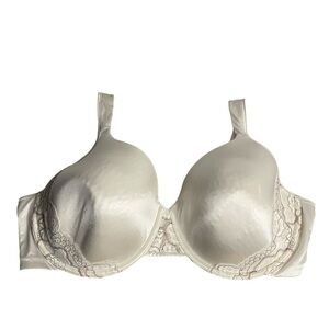 Playtex Women's Ivory Floral Lace Lightly Lined Full Coverage Bra